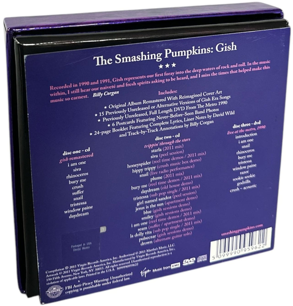 Smashing Pumpkins Gish - Deluxe Editon US 3-CD album set (Triple CD) 5099990959622