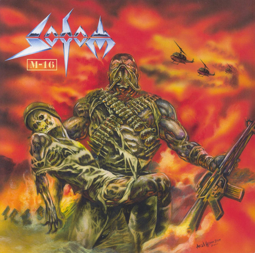 Sodom M-16 - Orange Marbled Vinyl + CD German 2-LP vinyl record set (Double LP Album) SPV724412LP