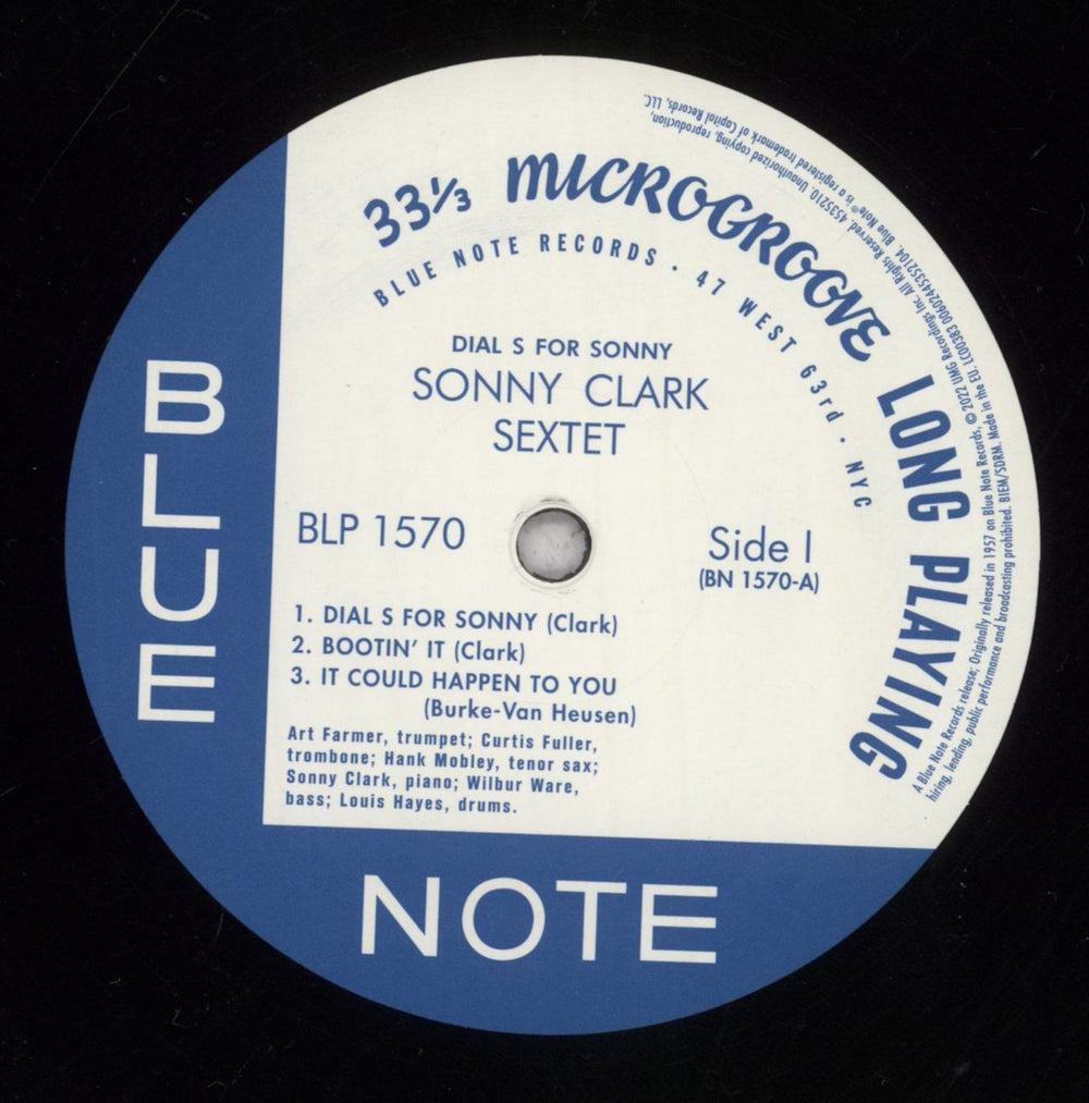 Sonny Clark Dial 'S' For Sonny - 180gm UK vinyl LP album (LP record) SO3LPDI843547