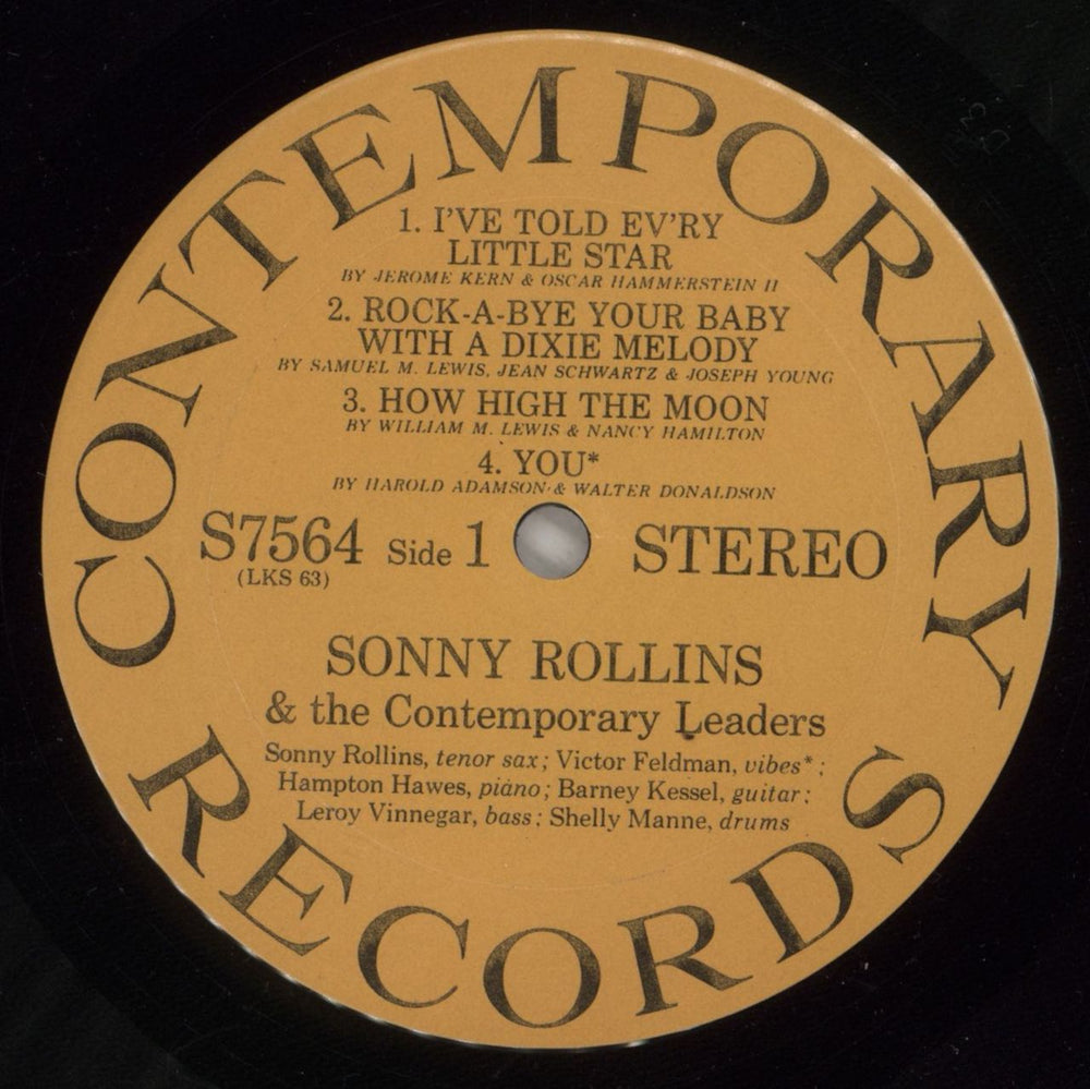 Sonny Rollins Sonny Rollins & The Comtemporary Leaders US vinyl LP album (LP record) SOZLPSO875471