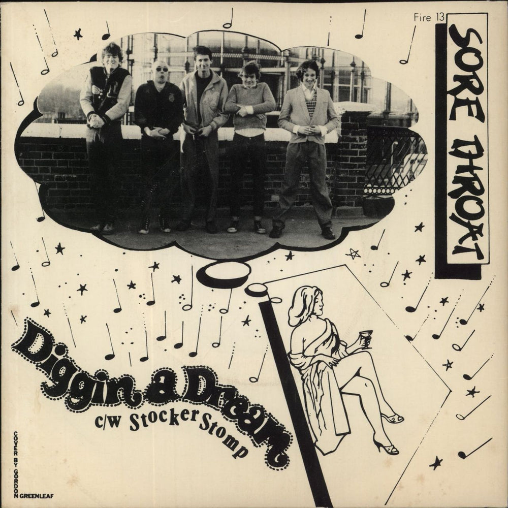 Sore Throat (Power Pop) Diggin A Dream UK 7" vinyl single (7 inch record / 45) FIRE12