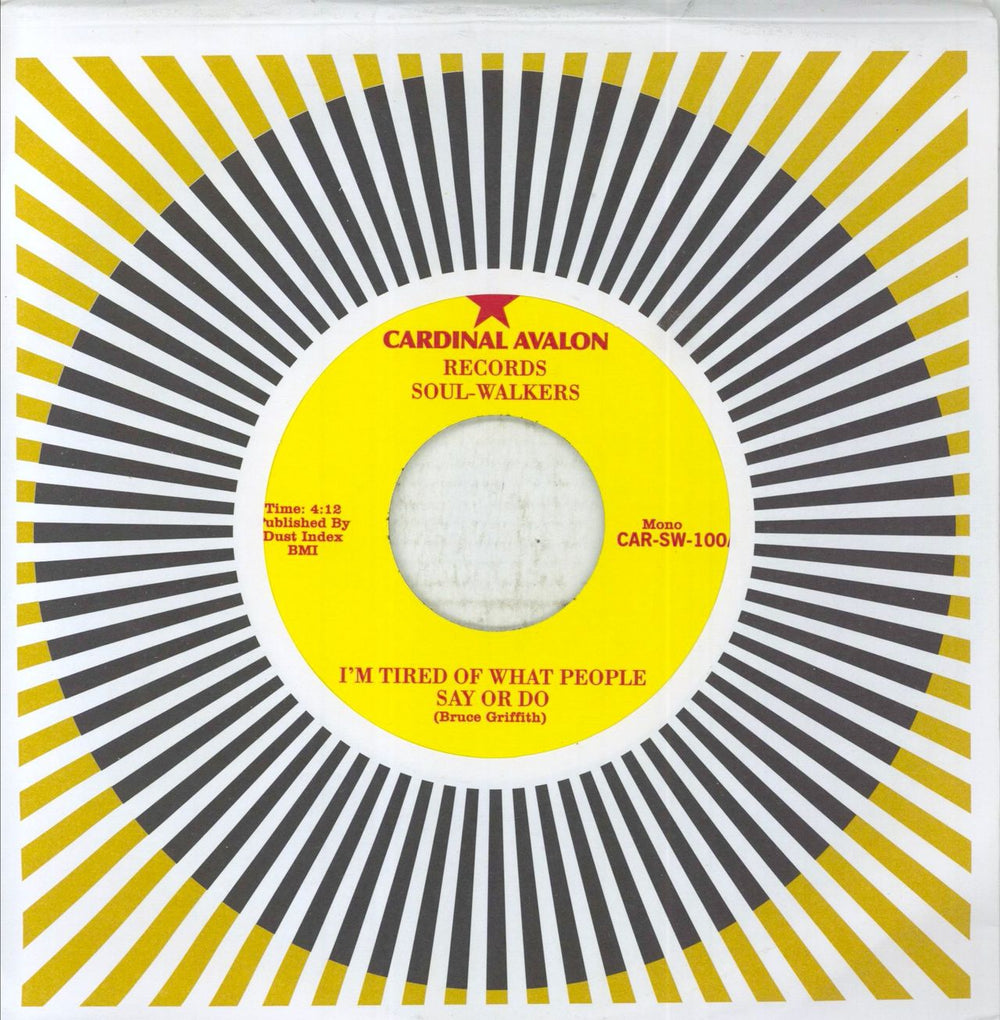 Soul-Walkers I'm Tired Of What People Say Or Do US 7" vinyl single (7 inch record / 45) NUM045.46