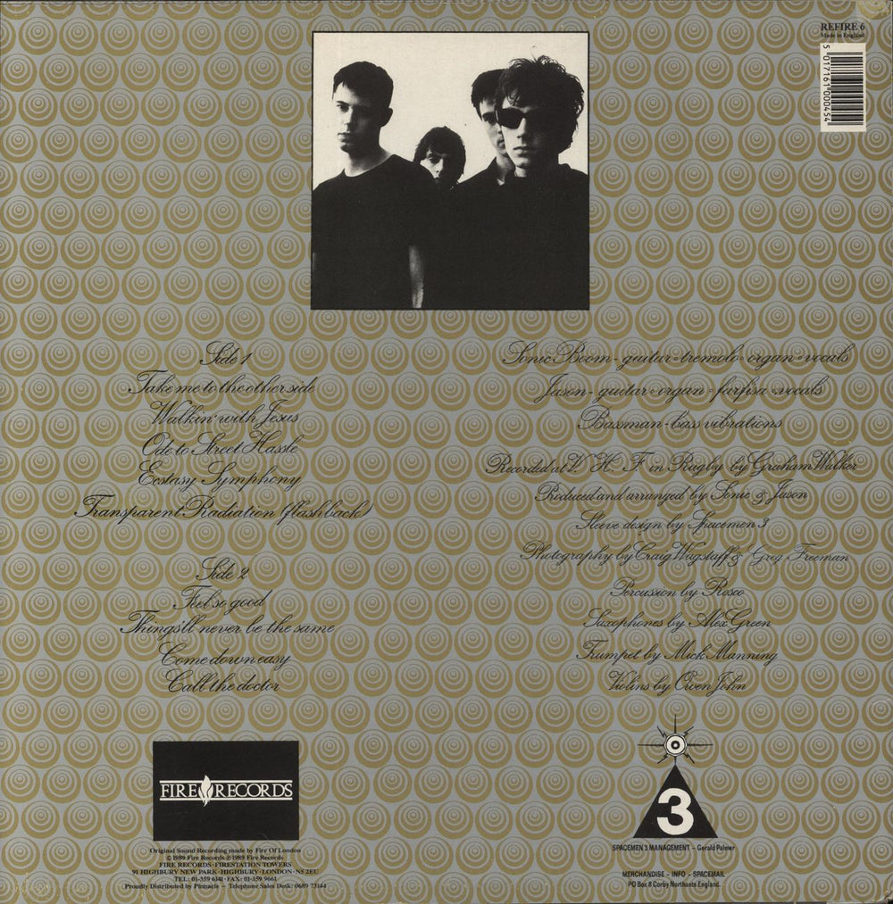 Spacemen 3 The Perfect Prescription + Lyric  Insert UK vinyl LP album (LP record) 5017161000454