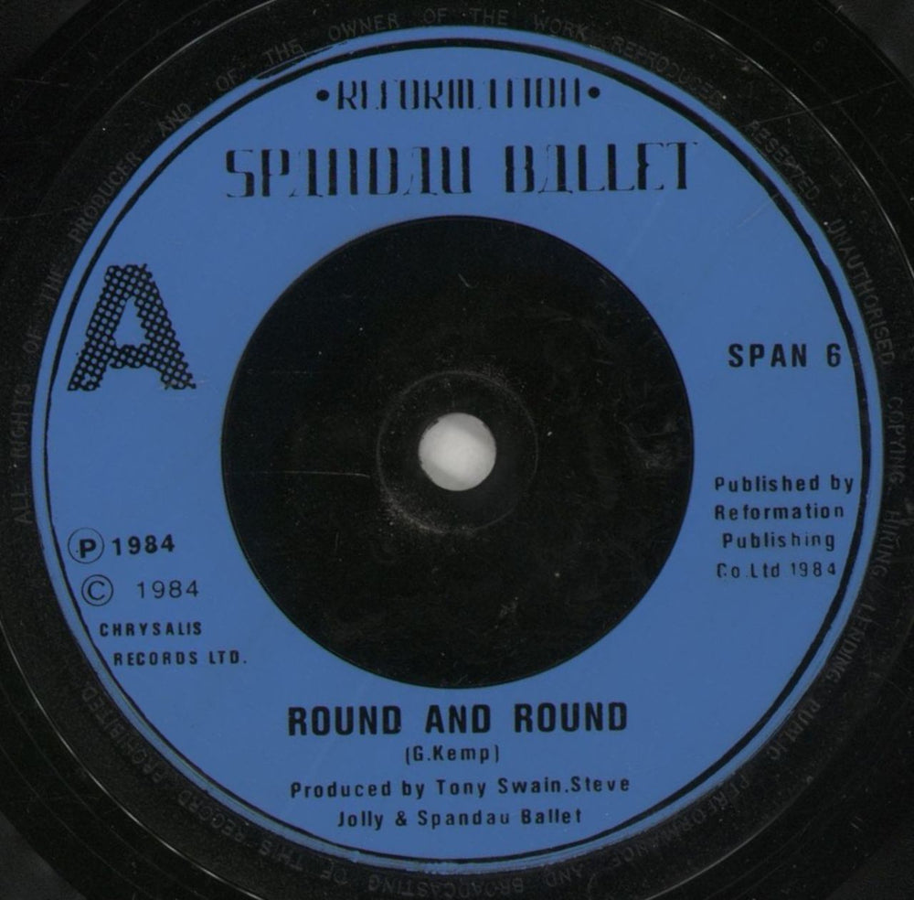 Spandau Ballet Round And Round UK 7" vinyl single (7 inch record / 45) SPB07RO187950