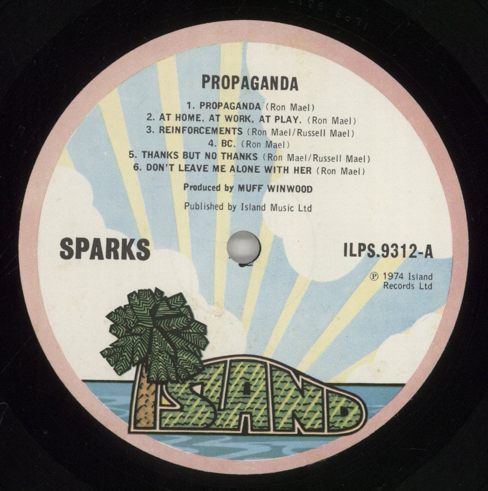 Sparks Propaganda - 1st - Title Sticker - EX UK vinyl LP album (LP record) SPALPPR754526