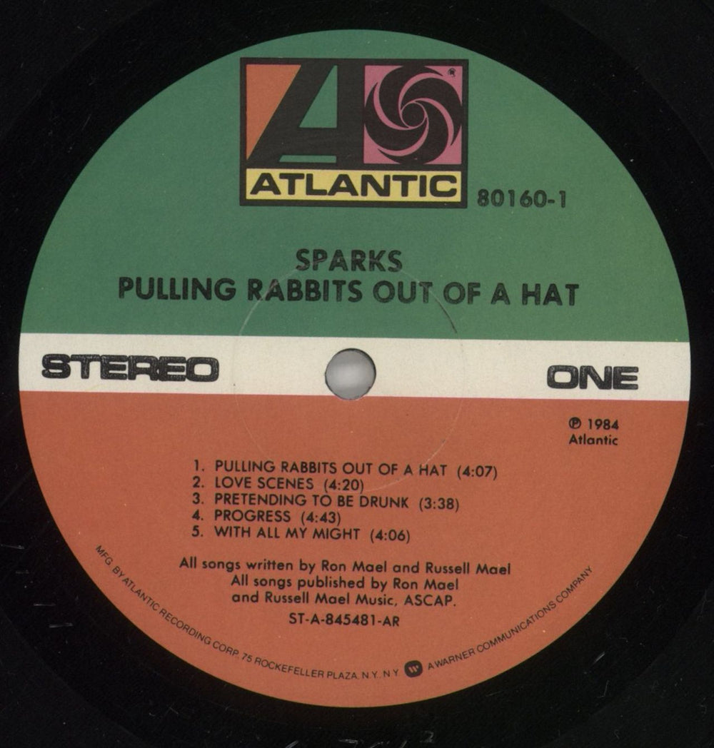 Sparks Pulling Rabbits Out Of A Hat US vinyl LP album (LP record) SPALPPU721981