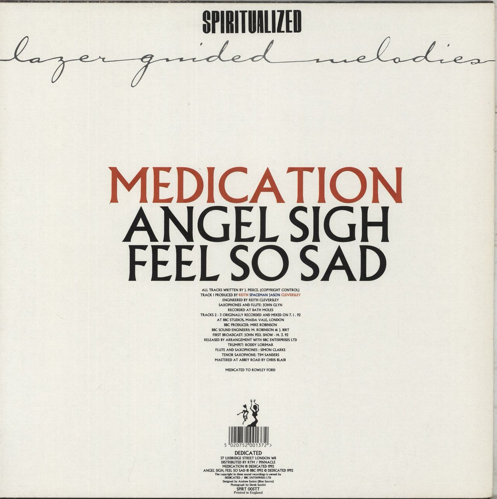 Spiritualized Medication UK 12" vinyl single (12 inch record / Maxi-single) 5020752001372