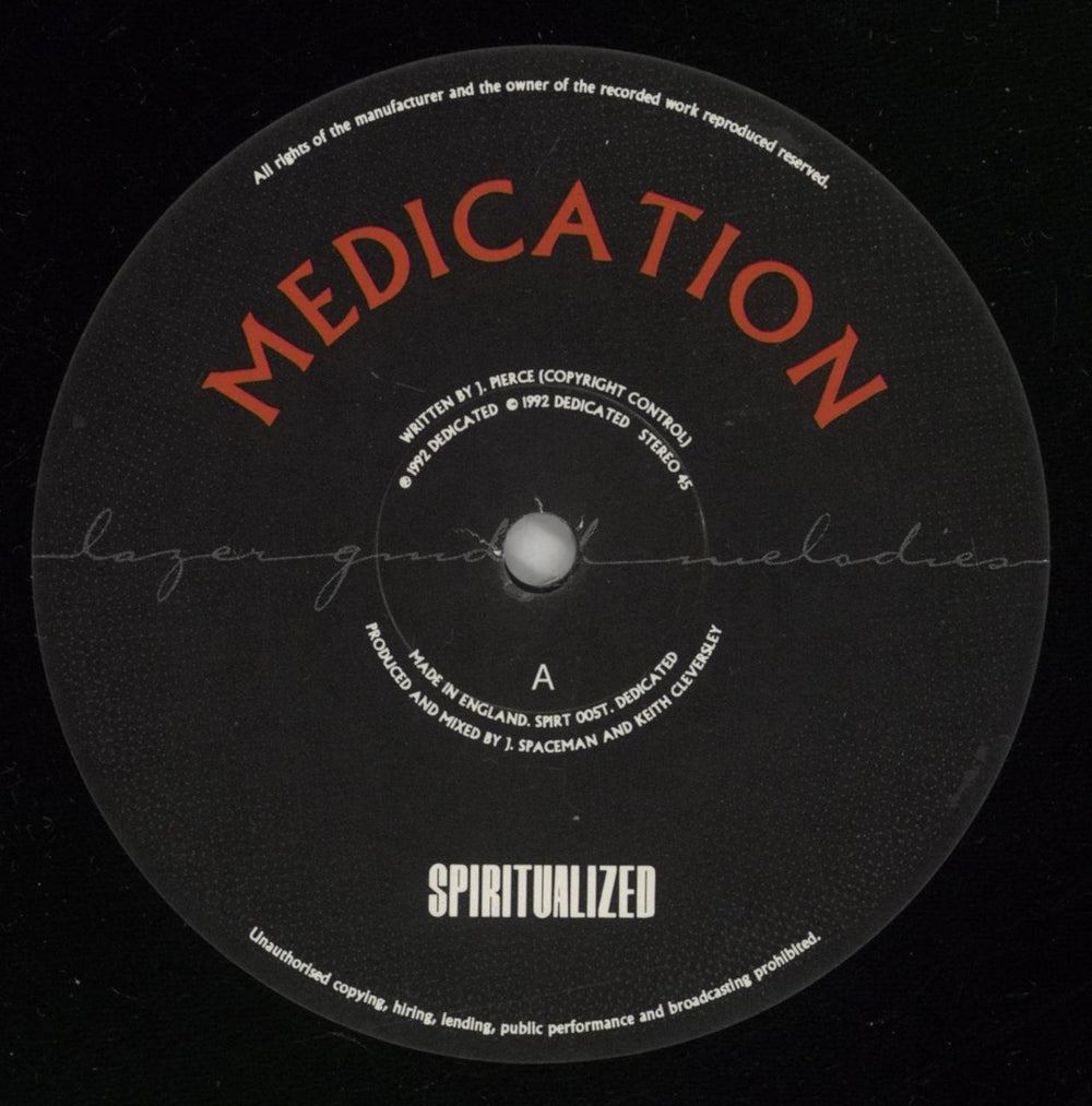 Spiritualized Medication UK 12" vinyl single (12 inch record / Maxi-single) SPZ12ME878114