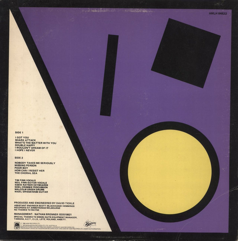 Split Enz True Colours - Purple P/S UK vinyl LP album (LP record)