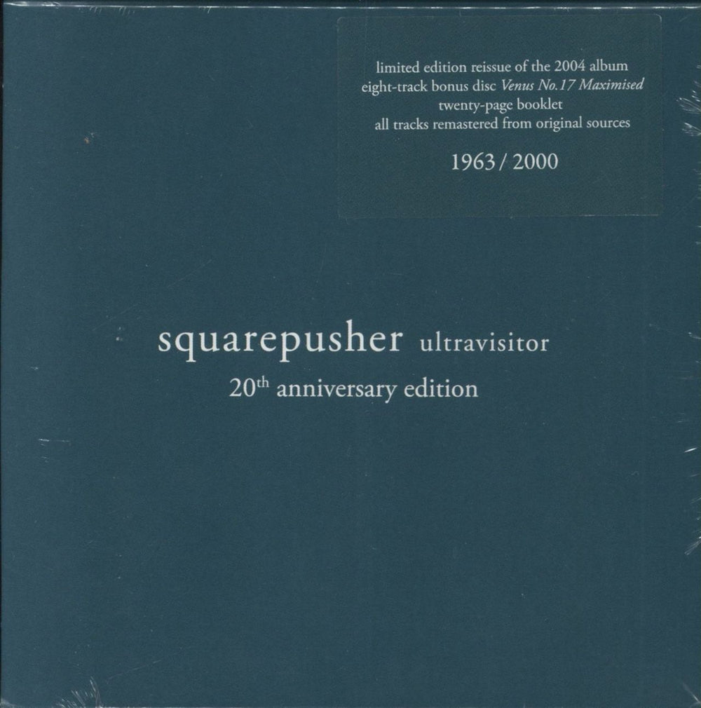 Squarepusher Ultravisitor - 20th Anniversary Edition - Sealed UK 2 CD album set (Double CD) WARPCD117RX