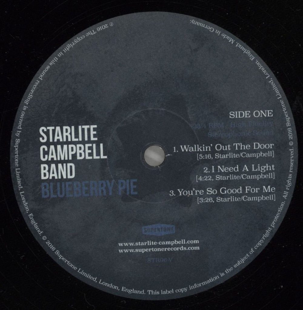 Starlite Campbell Band Blueberry Pie - Autographed UK 2-LP vinyl record set (Double LP Album) 9TL2LBL874064