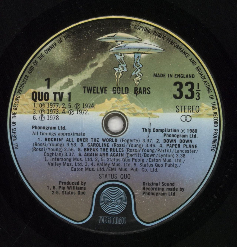 Status Quo 12 Gold Bars - EX UK vinyl LP album (LP record) QUOLPGO228722