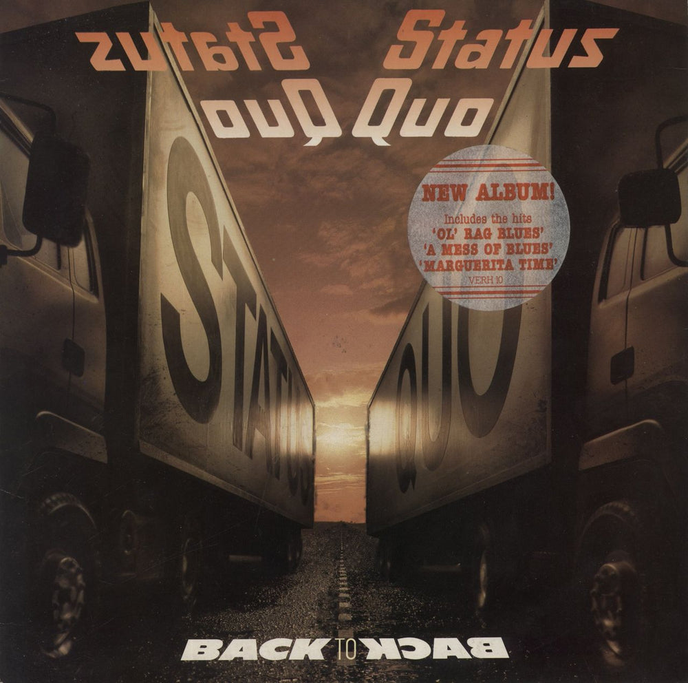 Status Quo Back To Back - Hype Stickered UK vinyl LP album (LP record) VERH10