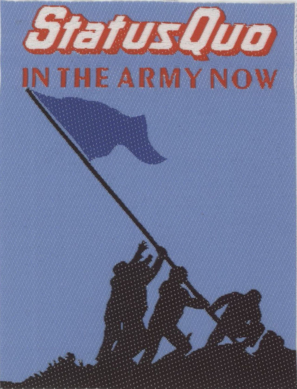 Status Quo In The Army Now - Inj + Patch UK 7" vinyl single (7 inch record / 45)