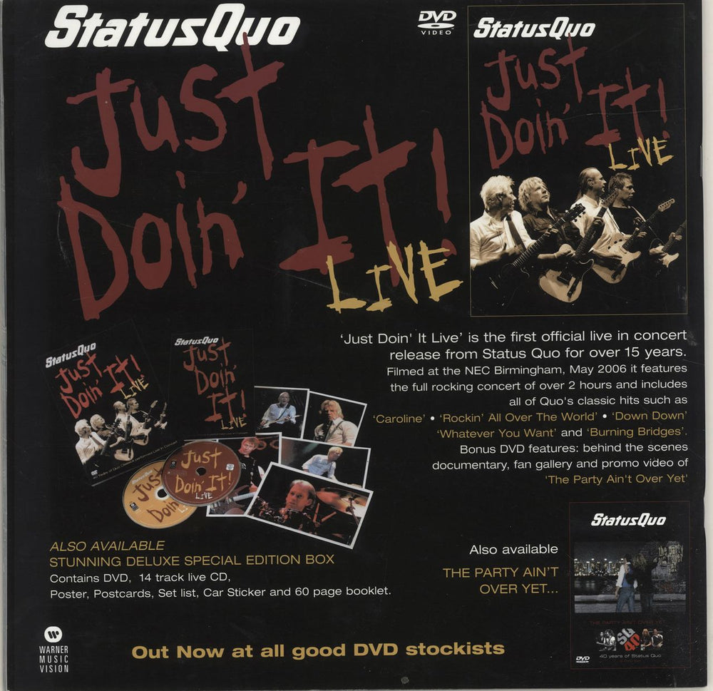 Status Quo Just Doin' It World Tour 2006-2007 UK tour programme