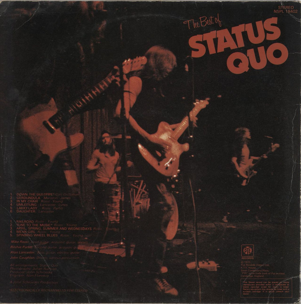 Status Quo The Best Of - Translucent Red Vinyl UK vinyl LP album (LP record)