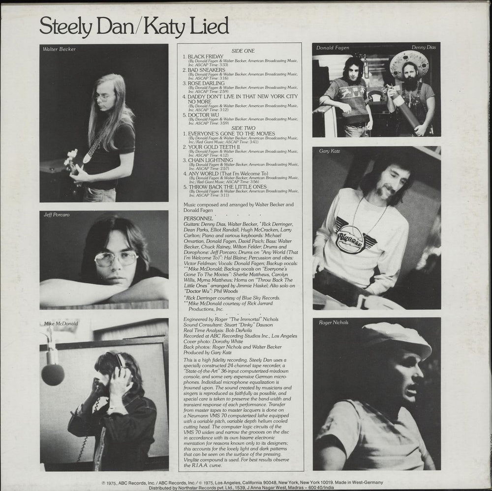 Steely Dan Katy Lied German vinyl LP album (LP record)