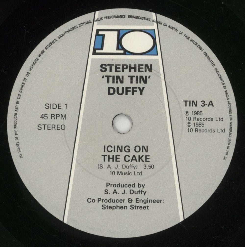 Stephen Tintin Duffy Icing On The Cake - Gatefold + Poster UK 7" vinyl single (7 inch record / 45) STD07IC66213
