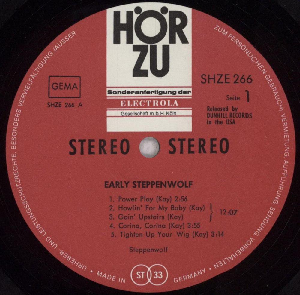 Steppenwolf Early Steppenwolf German vinyl LP album (LP record) SPPLPEA843796