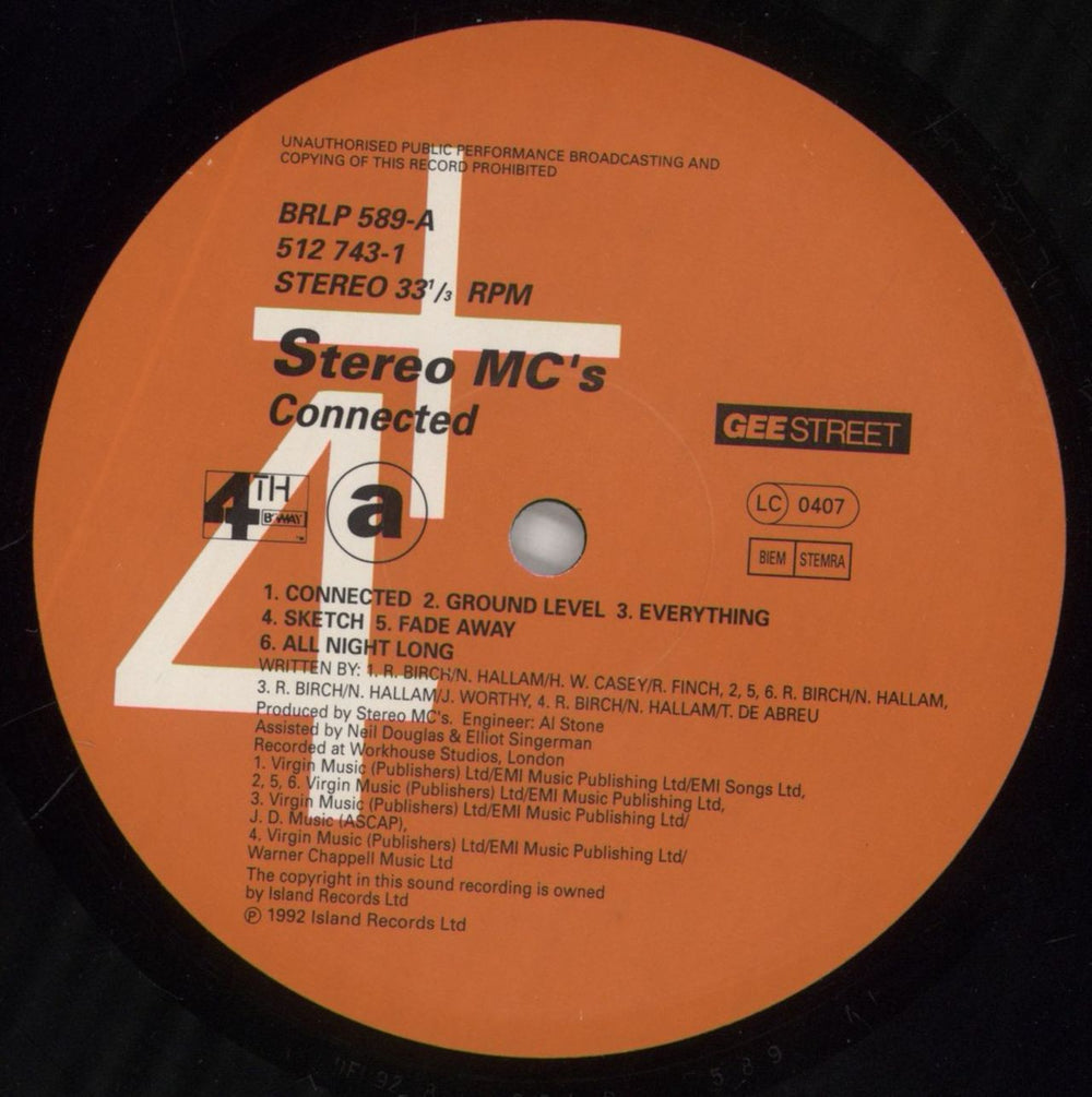 Stereo MCs Connected UK vinyl LP album (LP record) SMCLPCO862485