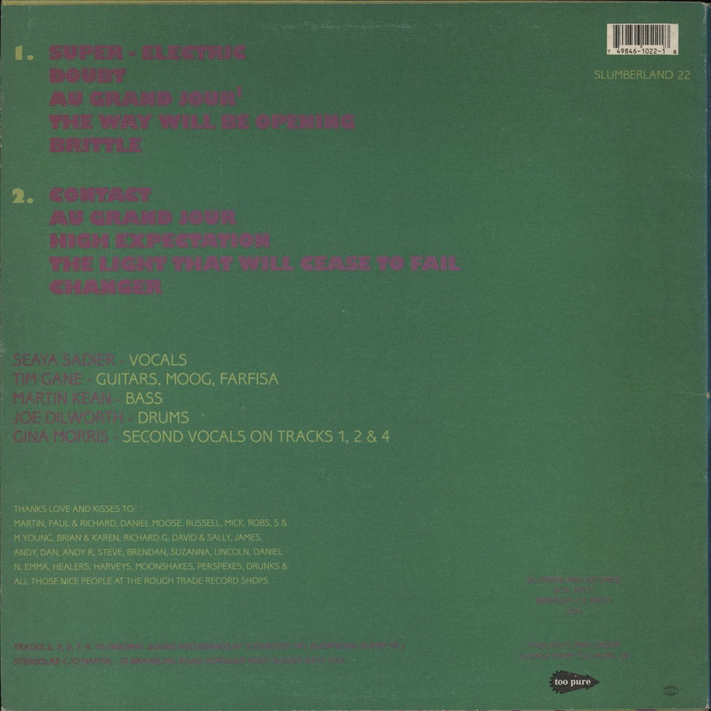 Stereolab Switched On - EX US vinyl LP album (LP record) 749846102218