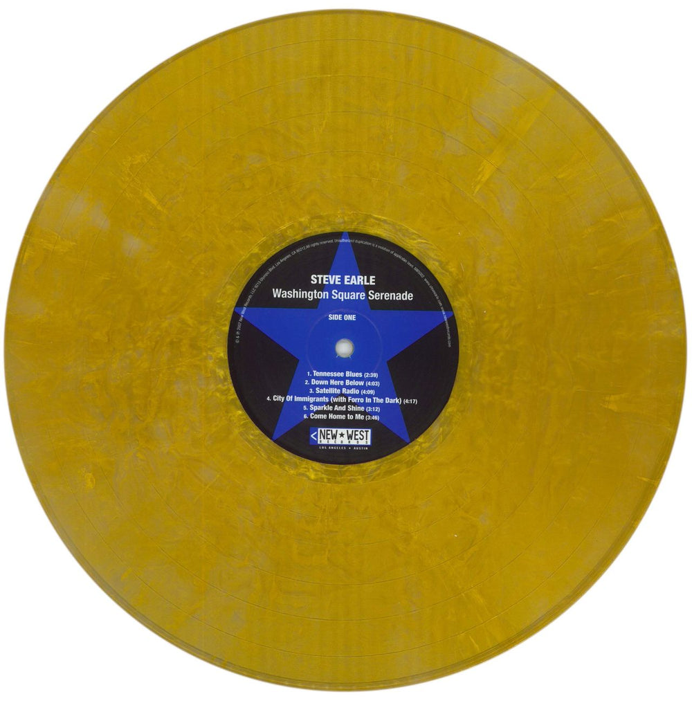 Steve Earle Washington Square Serenade - Metallic Gold Vinyl US vinyl LP album (LP record) EALLPWA851252