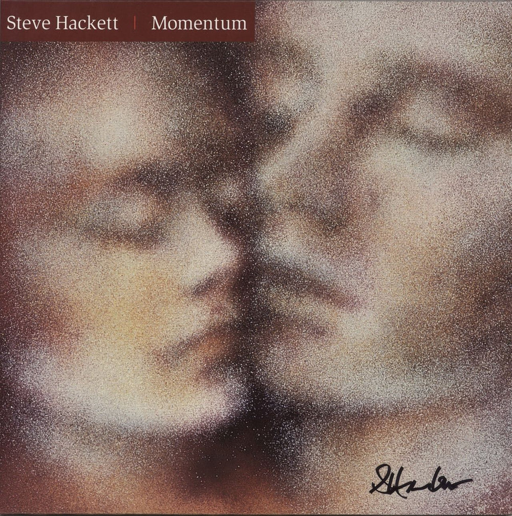 Steve Hackett Momentum - 180 Gram Orange Vinyl - Autographed UK vinyl LP album (LP record) IOM724