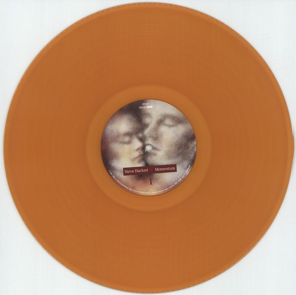 Steve Hackett Momentum - 180 Gram Orange Vinyl - Autographed UK vinyl LP album (LP record) SVELPMO879435