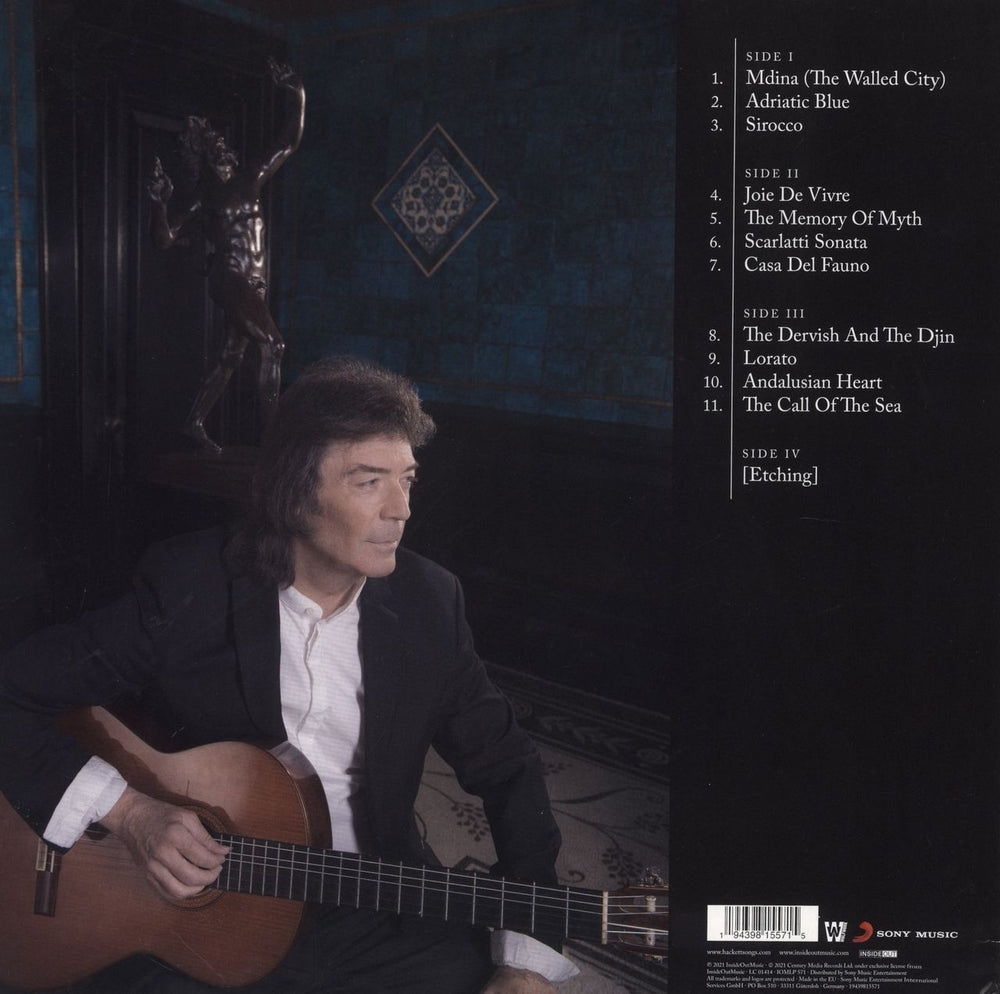 Steve Hackett Under A Mediterranean Sky - 180 Gram Etched UK 2-LP vinyl record set (Double LP Album) 194398155715