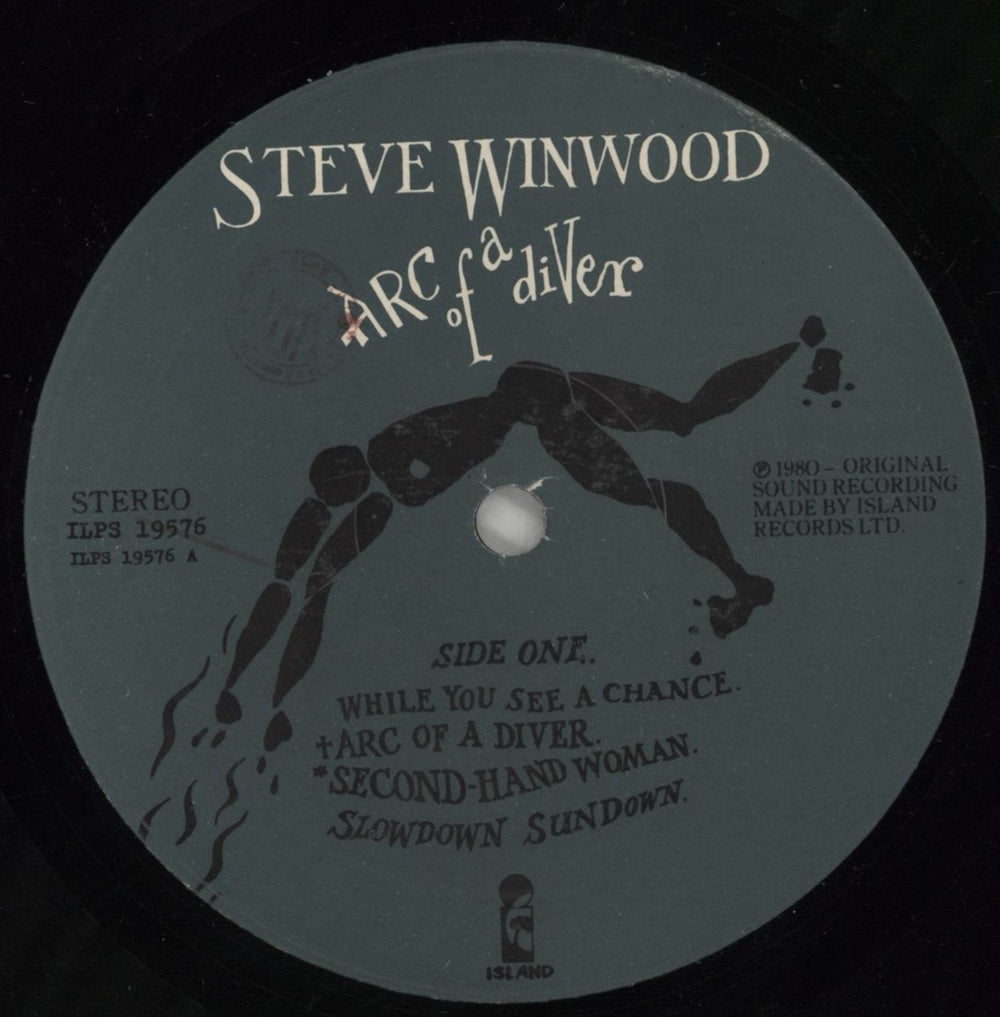 Steve Winwood Arc Of A Diver Italian vinyl LP album (LP record) WWDLPAR859291