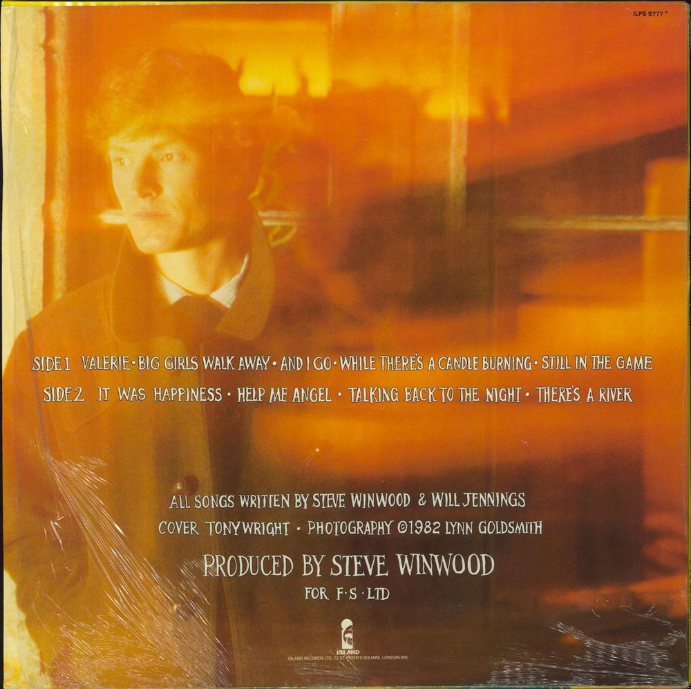 Steve Winwood Talking Back To The Night UK vinyl LP album (LP record)