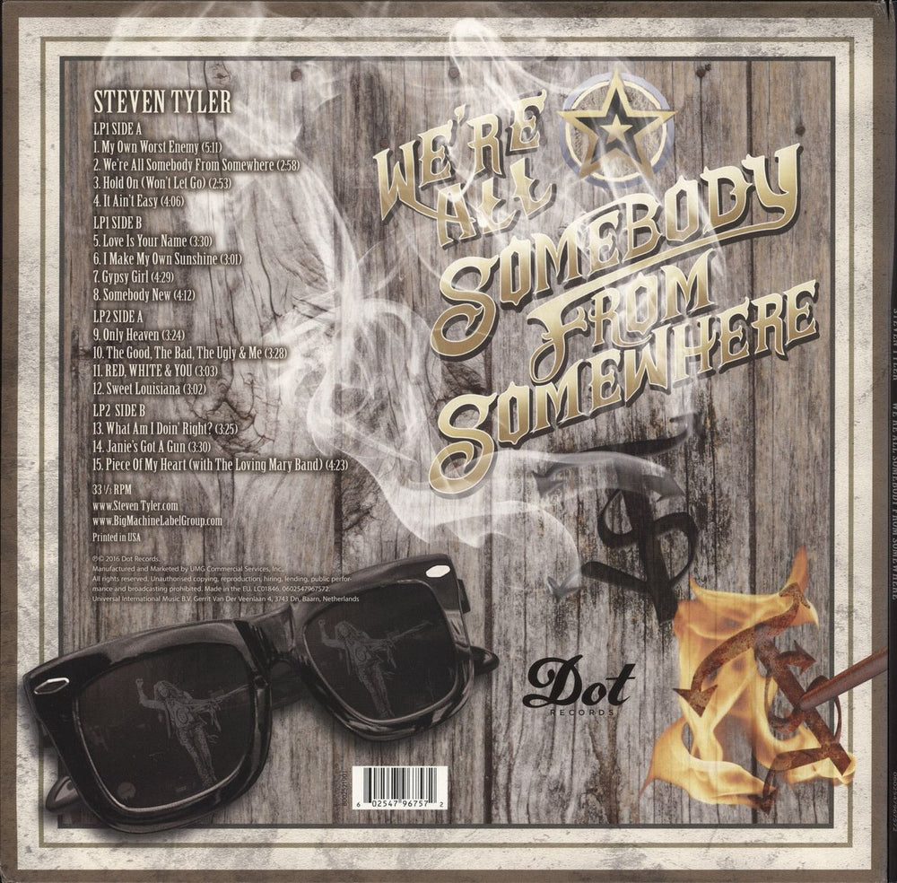 Steven Tyler We're All Somebody From Somewhere Dutch 2-LP vinyl record set (Double LP Album) 602547967572