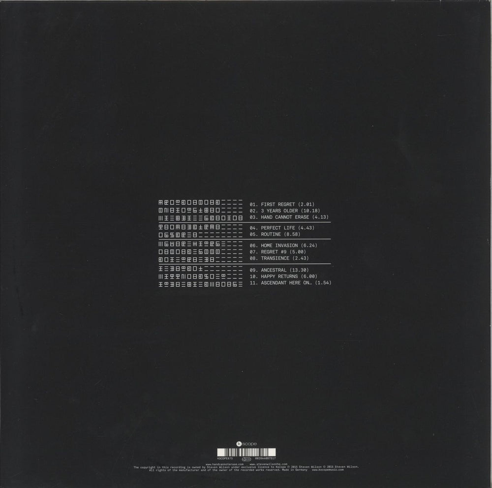 Steven Wilson Hand.Cannot.Erase - EX UK 2-LP vinyl record set (Double LP Album) 802644887517