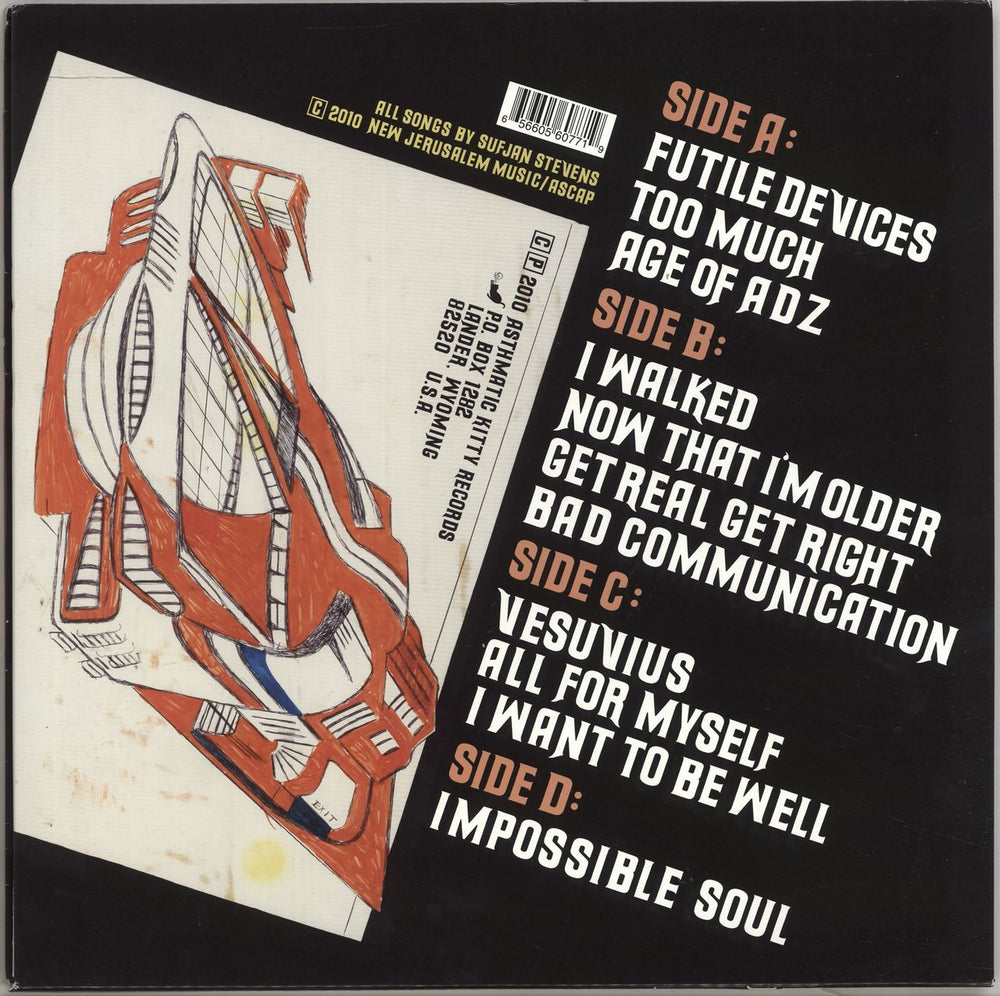 Sufjan Stevens The Age Of Adz US 2-LP vinyl record set (Double LP Album) SUJ2LTH520135