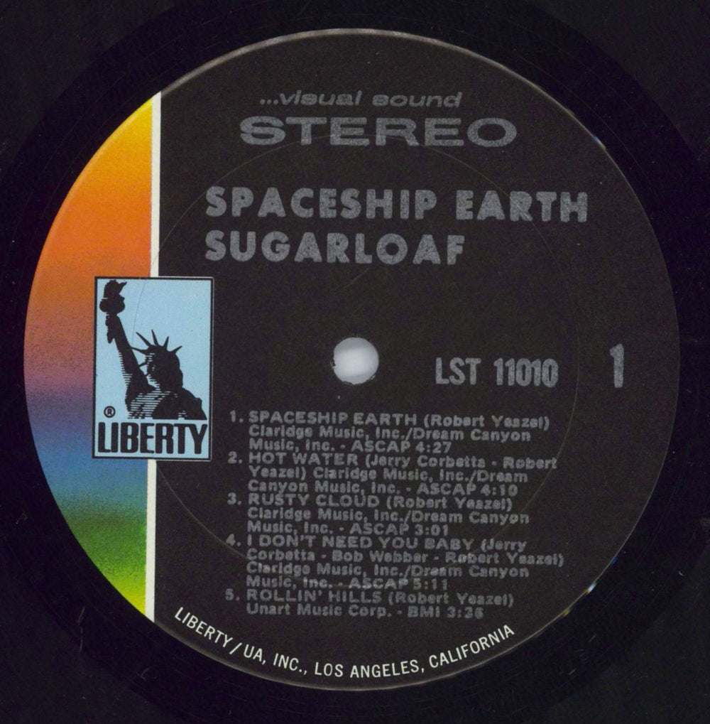 Sugarloaf Spaceship Earth - Open Shrink US vinyl LP album (LP record) SGLLPSP819830