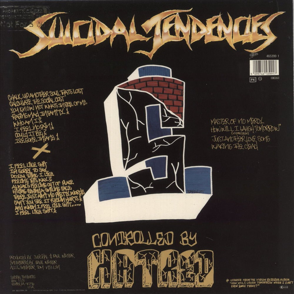 Suicidal Tendencies Controlled By Hatred/ Feel Like Sh*t... Deja-Vu - EX Dutch vinyl LP album (LP record) 5099746539917