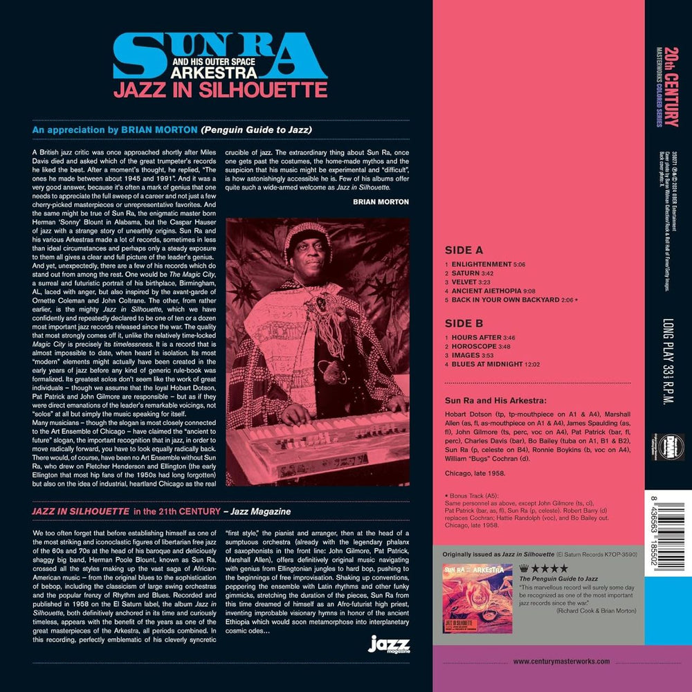 Sun Ra Jazz In Silhouette - Blue Vinyl 180 Gram + Bonus Track - Sealed UK vinyl LP album (LP record) 8436563185502