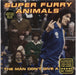 Super Furry Animals The Man Don't Give A Fuck - Blue Vinyl UK 7" vinyl single (7 inch record / 45) CRE247