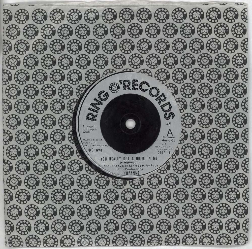 Suzanne You Really Got A Hold On Me UK 7" vinyl single (7 inch record / 45) 2017111