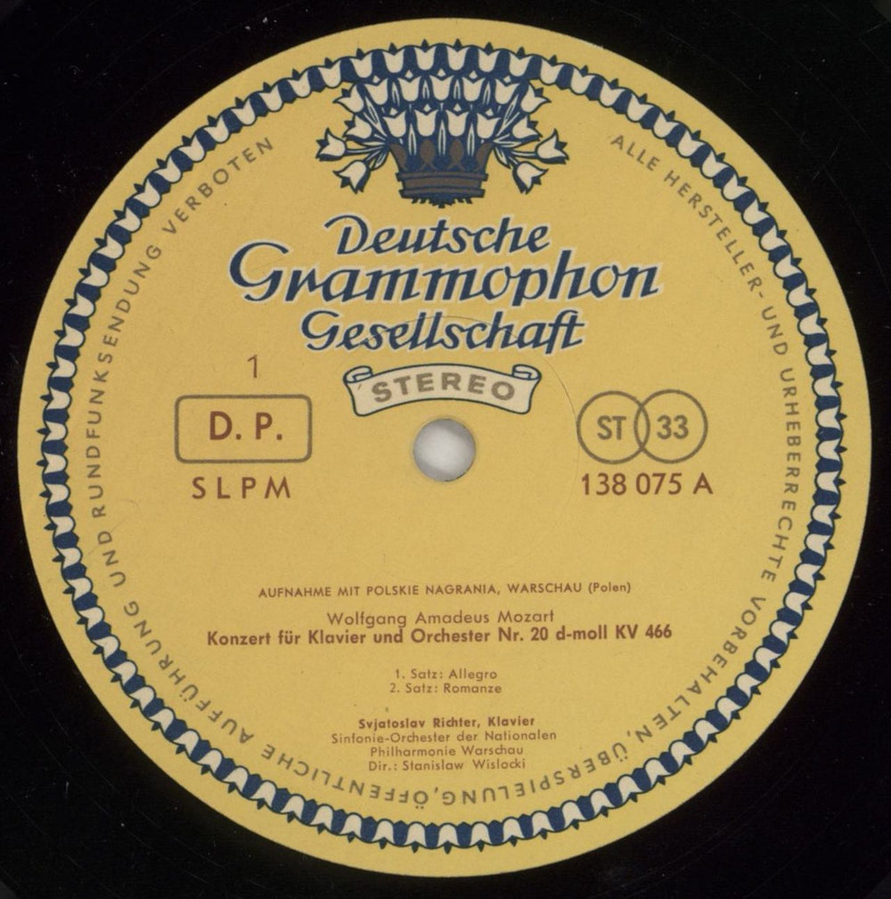 Sviatoslav Richter Mozart: Piano Concerto No. 20 / Prokofiev: Piano Concerto No. 5 German vinyl LP album (LP record) XVILPMO861448