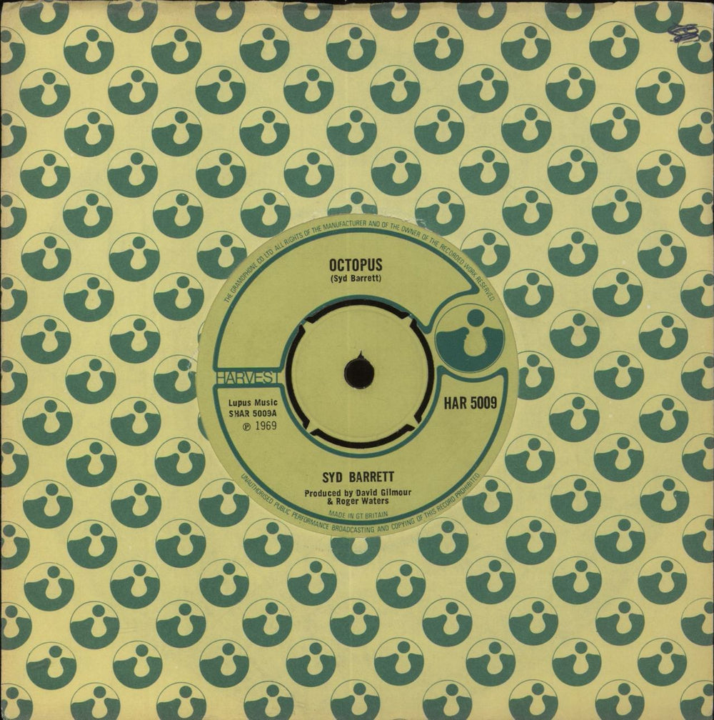Syd Barrett Octopus UK 7" vinyl single (7 inch record / 45) HAR5009