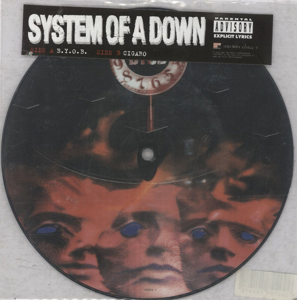 System Of A Down B.Y.O.B. UK 7" vinyl picture disc (7 inch picture disc single) 6759147