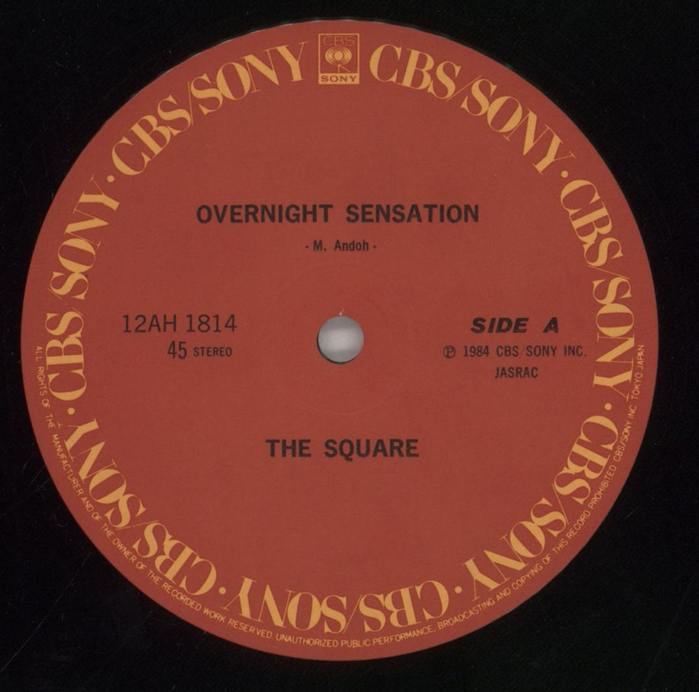 T-Square Overnight Sensation Japanese 12" vinyl single (12 inch record / Maxi-single) Z-112OV860028
