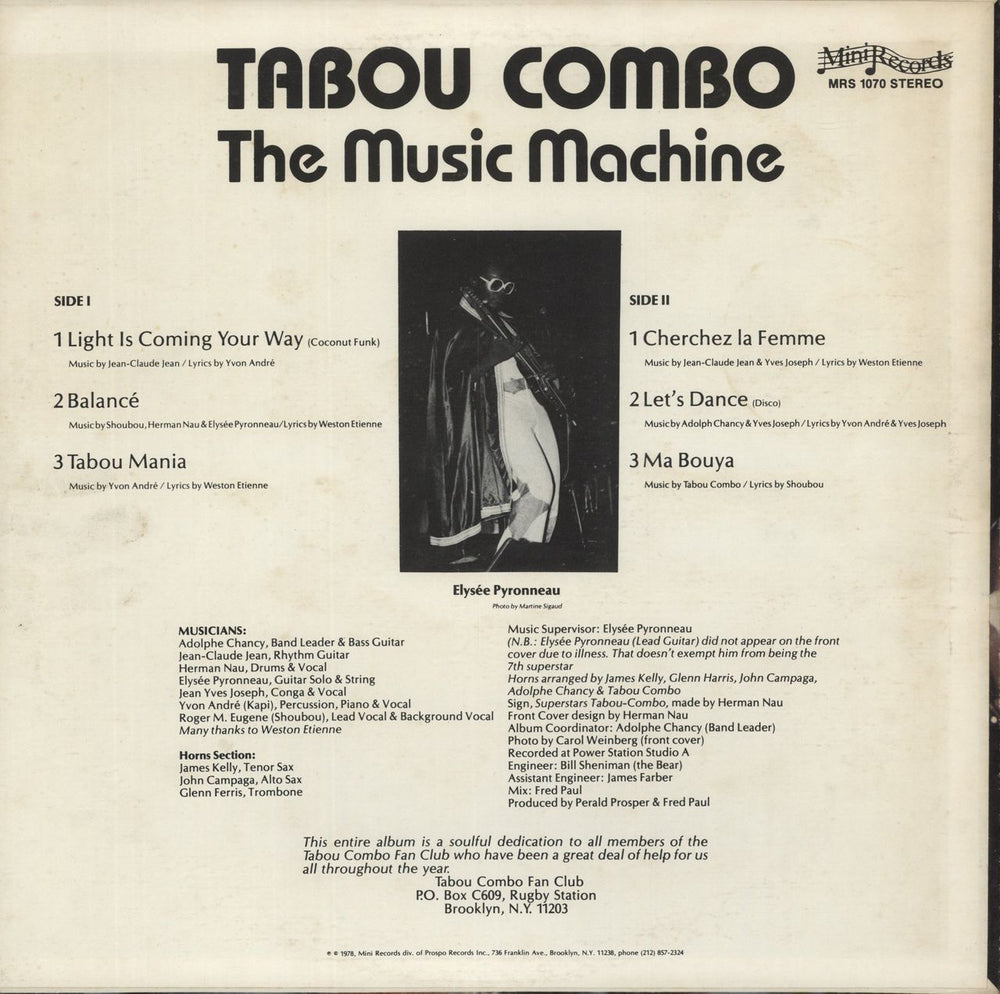 Tabou Combo Tabou Combo Superstars US vinyl LP album (LP record)