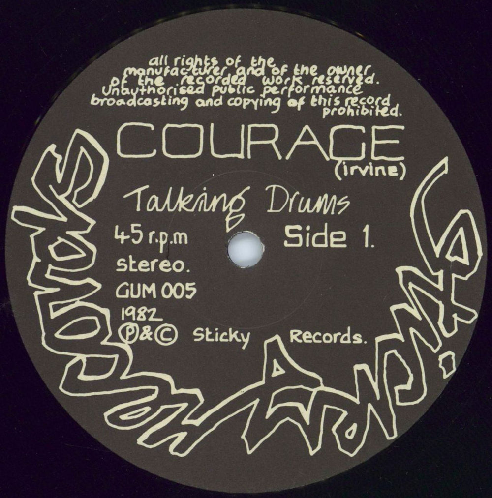 Talking Drums Courage UK 12" vinyl single (12 inch record / Maxi-single) UAZ12CO773572