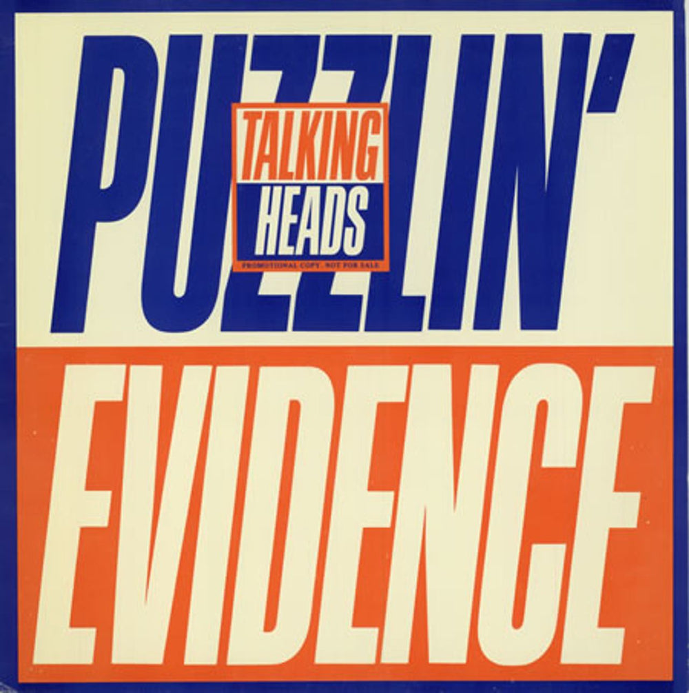 Talking Heads Puzzlin' Evidence US Promo 12" vinyl single (12 inch record / Maxi-single) PROA2593