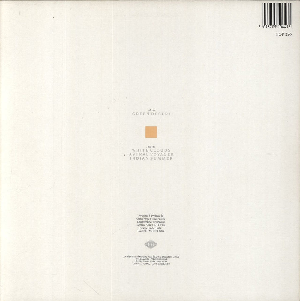 Tangerine Dream Green Desert UK vinyl LP album (LP record) 088561807214