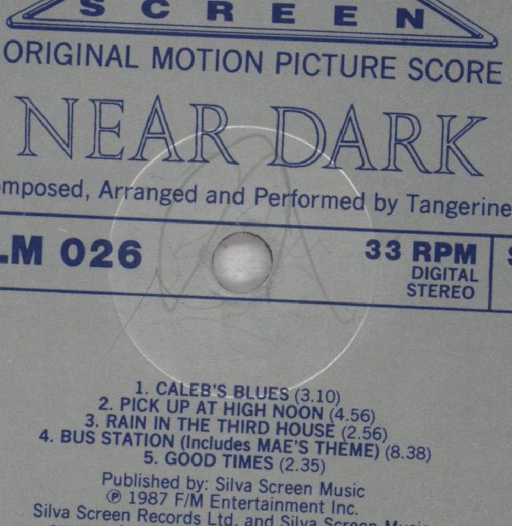 Tangerine Dream Near Dark [Original Motion Picture Score] UK vinyl LP album (LP record) TANLPNE836393