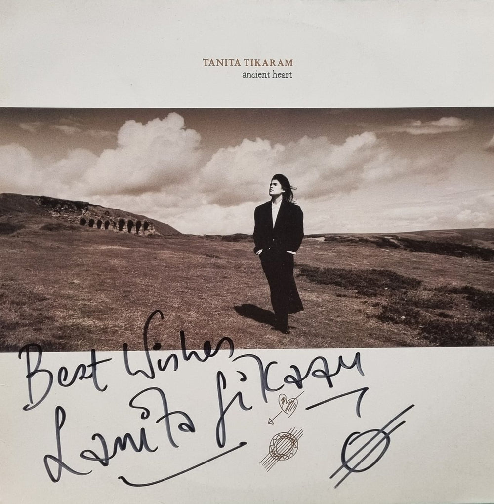 Tanita Tikaram Ancient Heart - Autographed UK vinyl LP album (LP record) WX210