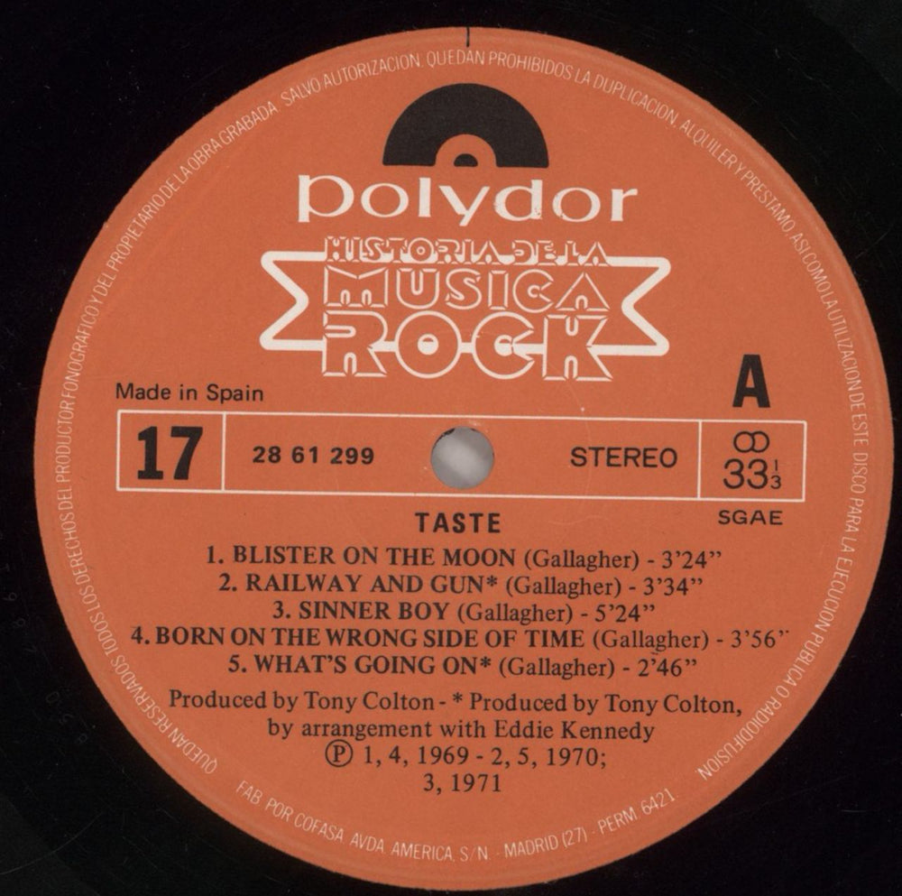 Taste The Best Of Taste Dutch vinyl LP album (LP record) TTELPTH858417